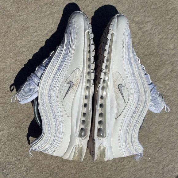 Nike Air Max 97 Triple White Wolf Grey - Mens 12 - Picture 4 of 6
